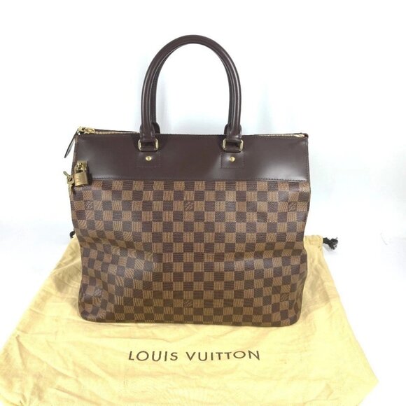 LOUIS VUITTON N41165 Damier Greenwich PM Duffle Bag Tote Bag Hand Bag - Picture 1 of 16